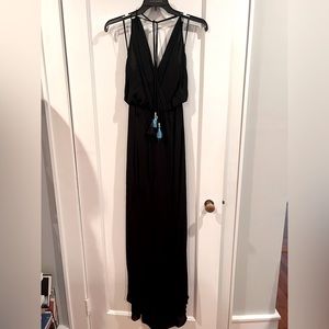 Karina Grimaldi. Black XS halter maxi dress.